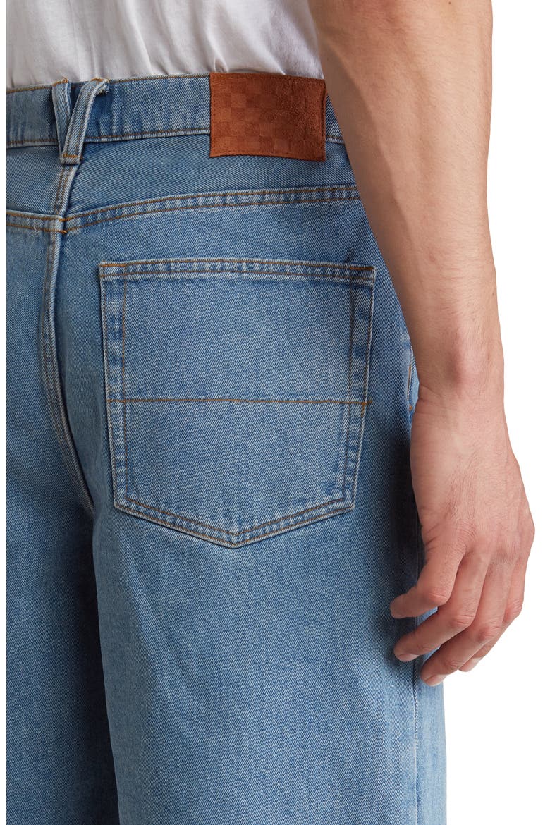 Check-5 Baggy Denim Shorts, Alternate, color, STONEWASH BLUE