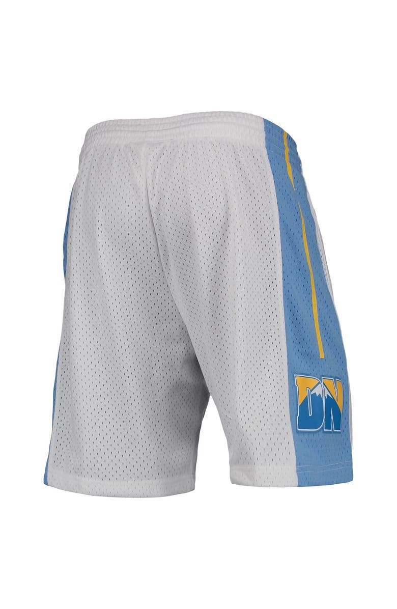 Mitchell & Ness Men's Mitchell & Ness White Denver Nuggets 2006-07 Hardwood Classics Swingman Shorts, Alternate, color,