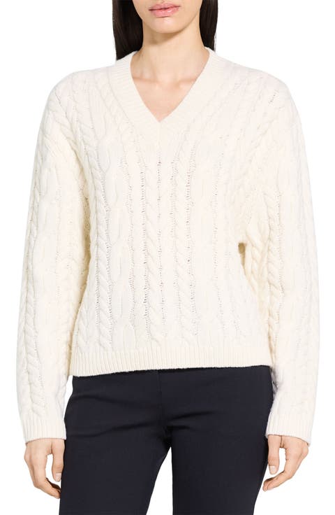 Wool & Cashmere Cable Sweater