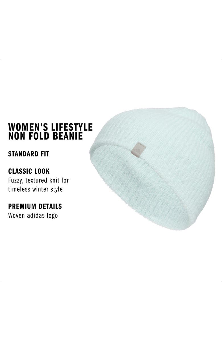 adidas Lifestyle Beanie, Alternate, color, Halo Mint Green/ Solid Grey