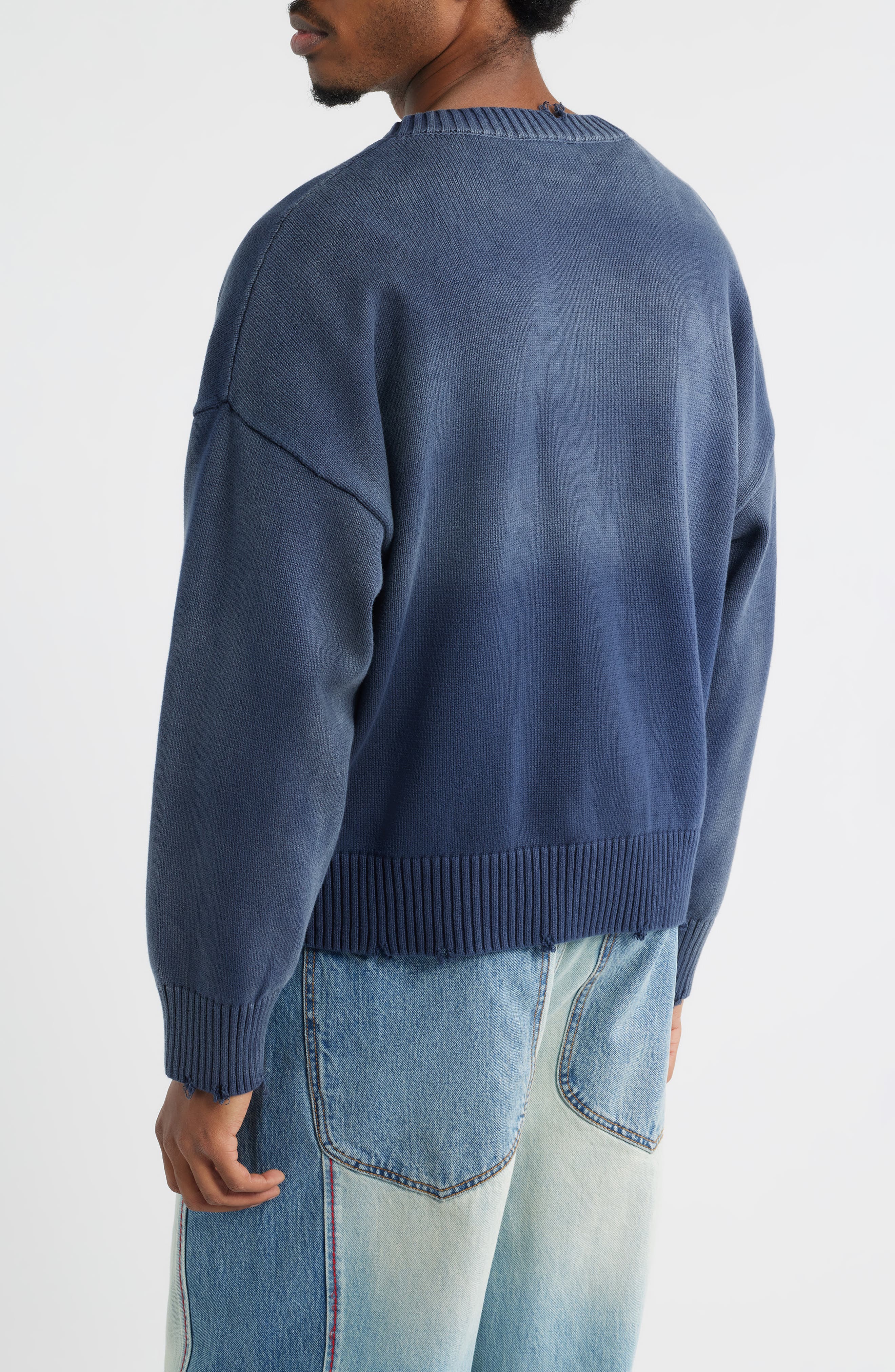 BORNXRAISED × UNION DISTRESSED CARDIGAN 4th Year Distressed