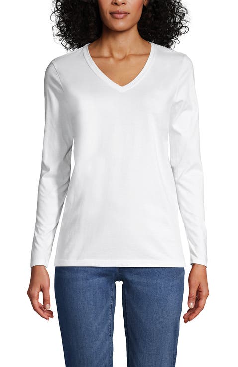 Supima Cotton Long Sleeve V-Neck T-Shirt