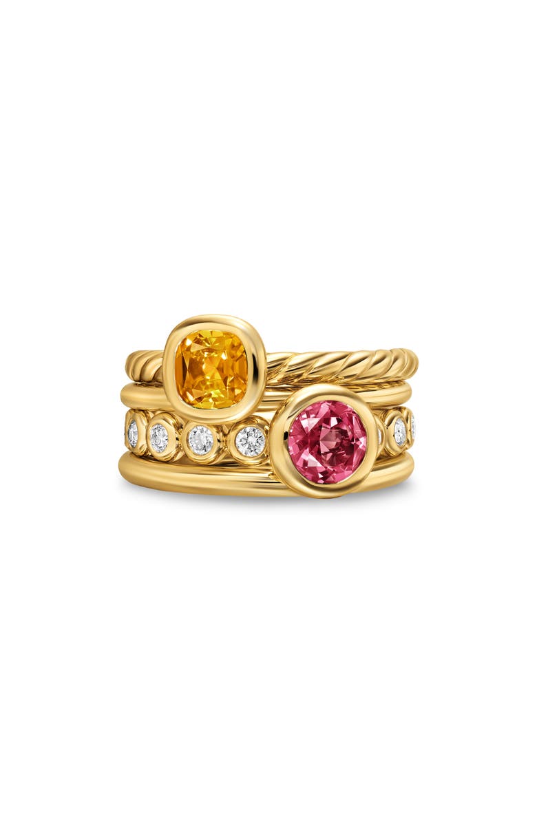 David Yurman Dy Mercer<sup>®</sup> Color Stone Multirow Ring, 10mm, Main, color, Gold