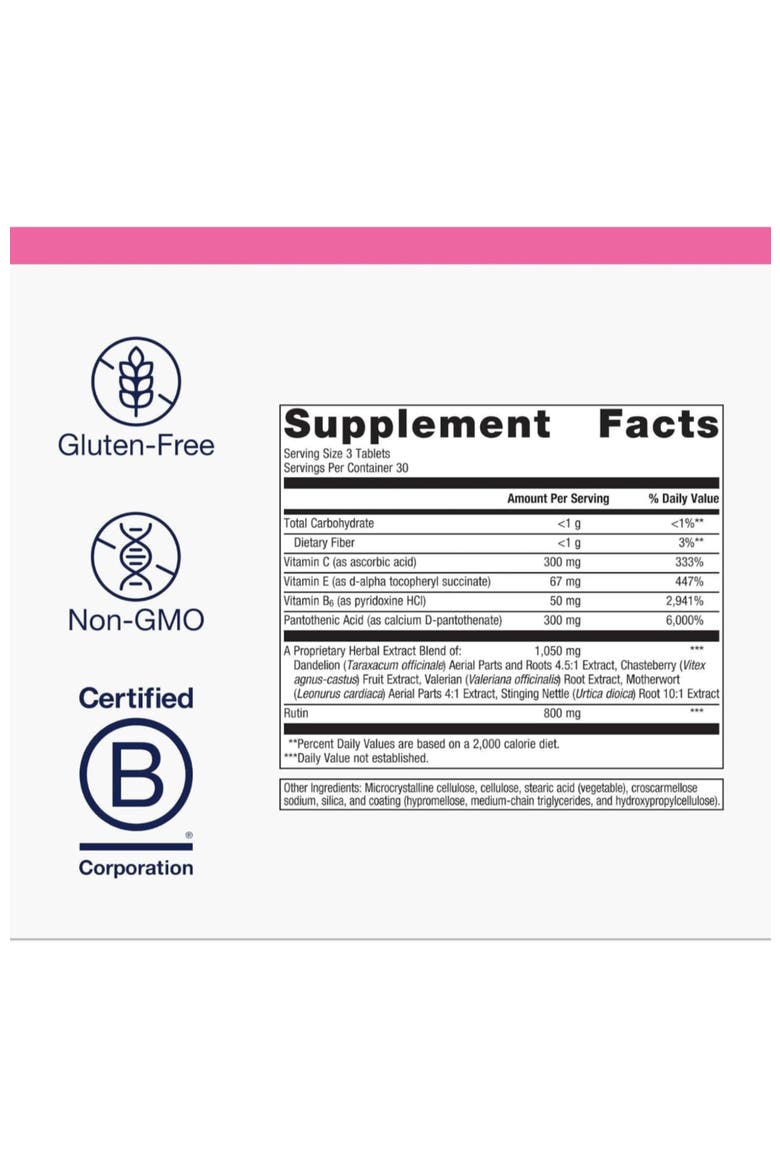 Fem EstroPlex Early Menopause Support Supplement 90 Tablets, Alternate, color, None
