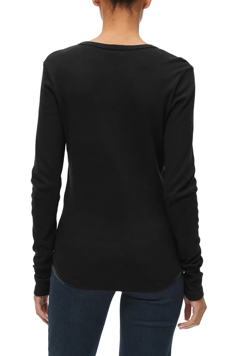 Michael Stars Lucy V-Neck Long Sleeve Henley, Alternate, color, 