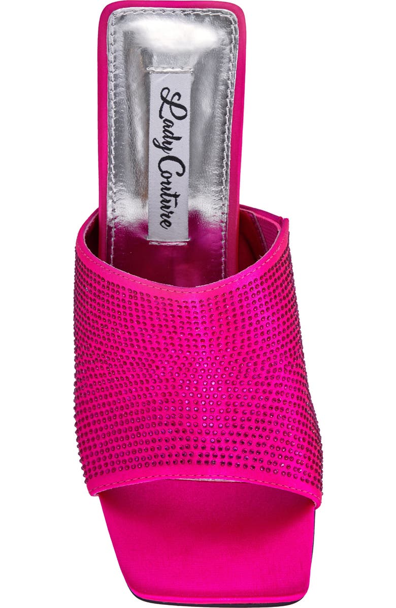 LADY COUTURE Rhinestone Wedge Slide Sandal, Alternate, color, Fuchsia
