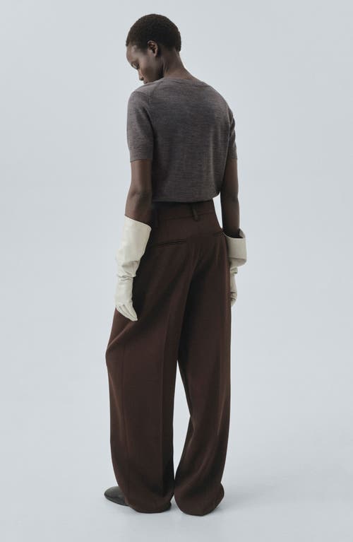 Mango V-neck Short Sleeve Wool Sweater In Multi