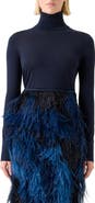Akris Fine Gauge Cashmere & Silk Turtleneck Sweater