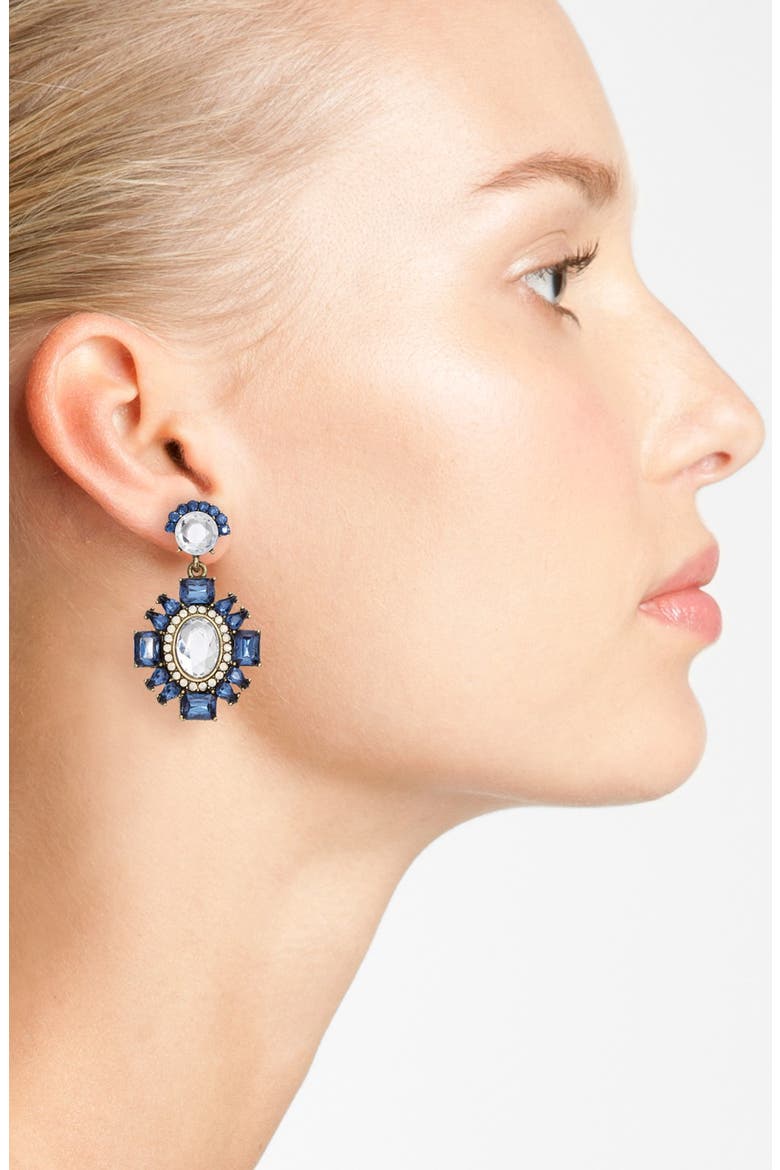 'Lookinglass' Drop Earrings, Alternate, color, BLUE