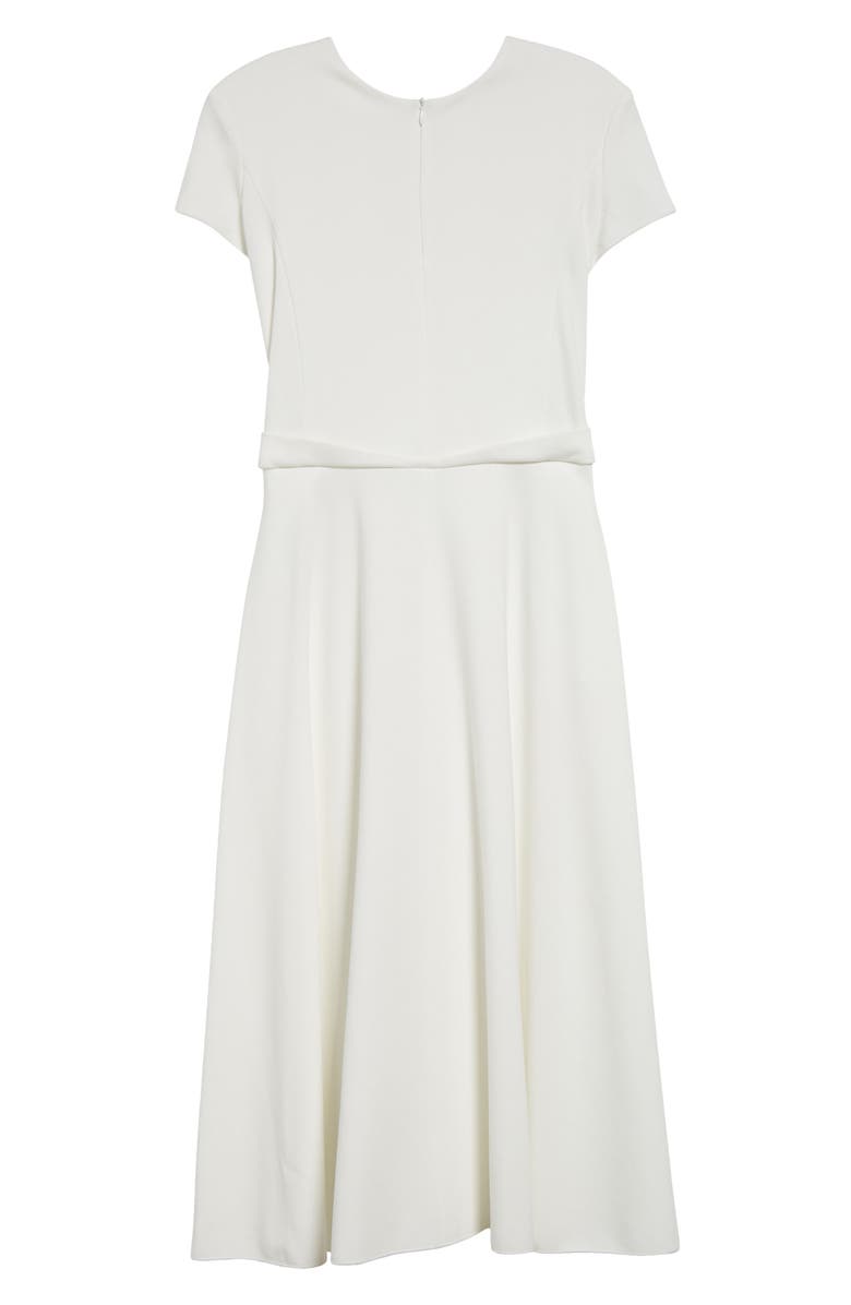 Emporio Armani Punto Milano Fit & Flare Midi Dress, Alternate, color, Warm White