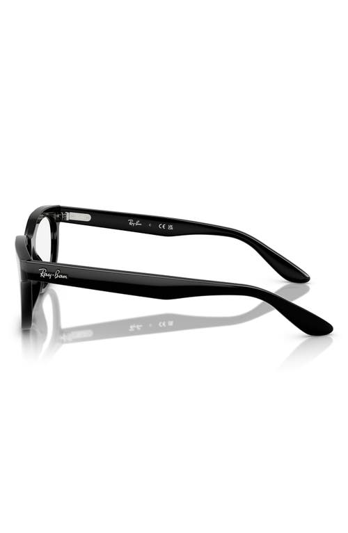 Ray Ban Ray-ban 54mm Rectangular Pillow Optical Glasses In Black