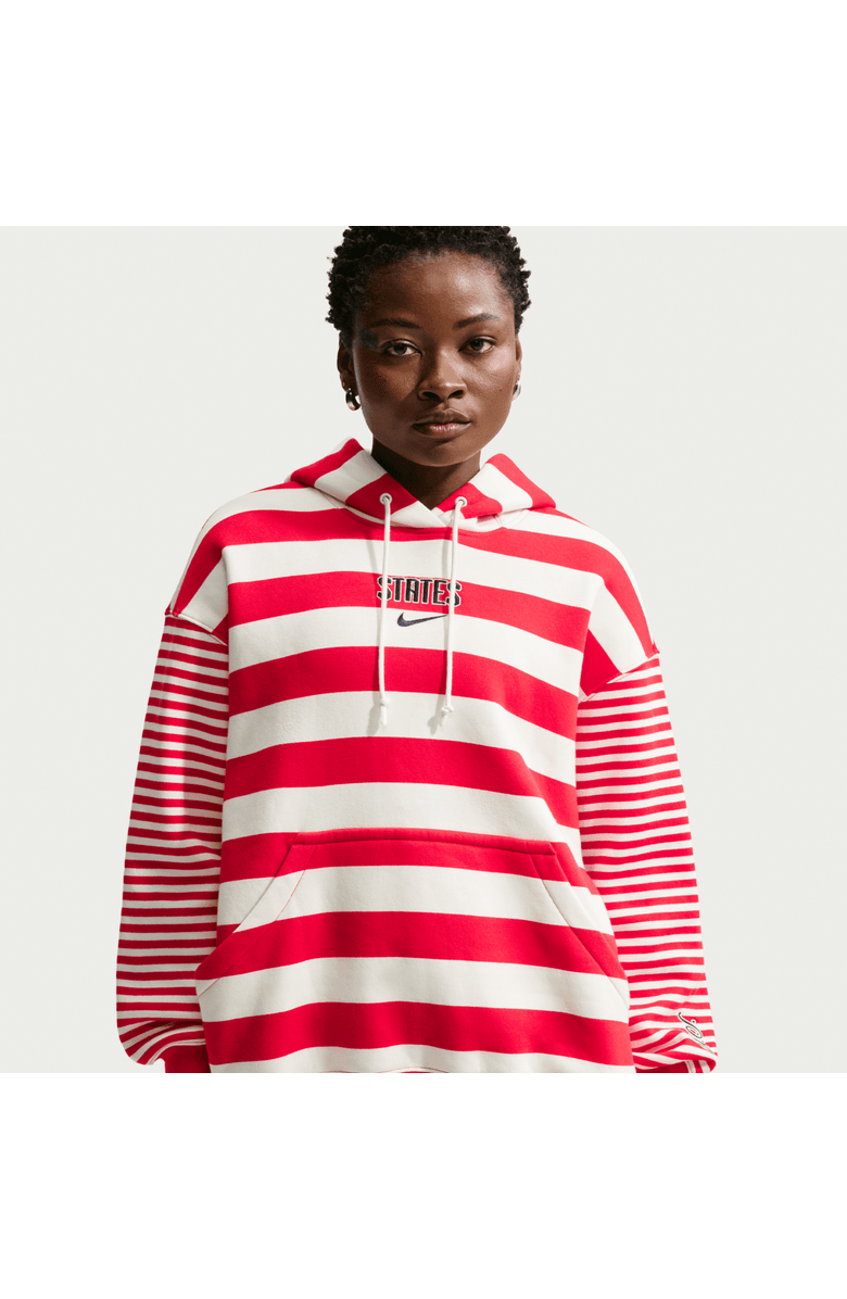 Nike Women's Nike White/Red USMNT Oversized Phoenix Fleece Hoodie, Alternate, color, White