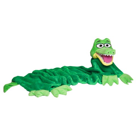 Gator Green, 2 in 1 Plush Puppet & Blanket