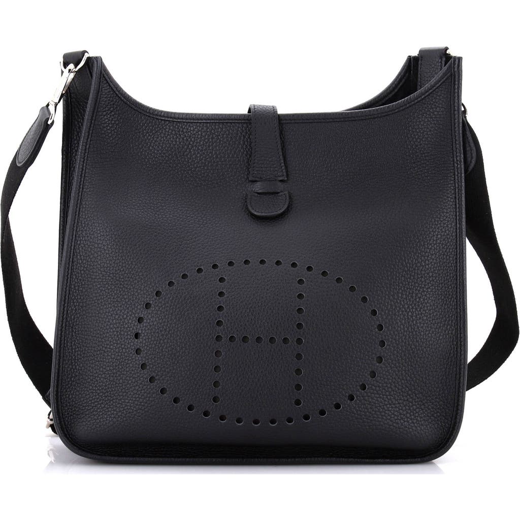 Pre-owned Hermes Hermes Evelyne Bag Gen Iii Clemence Gm In Black