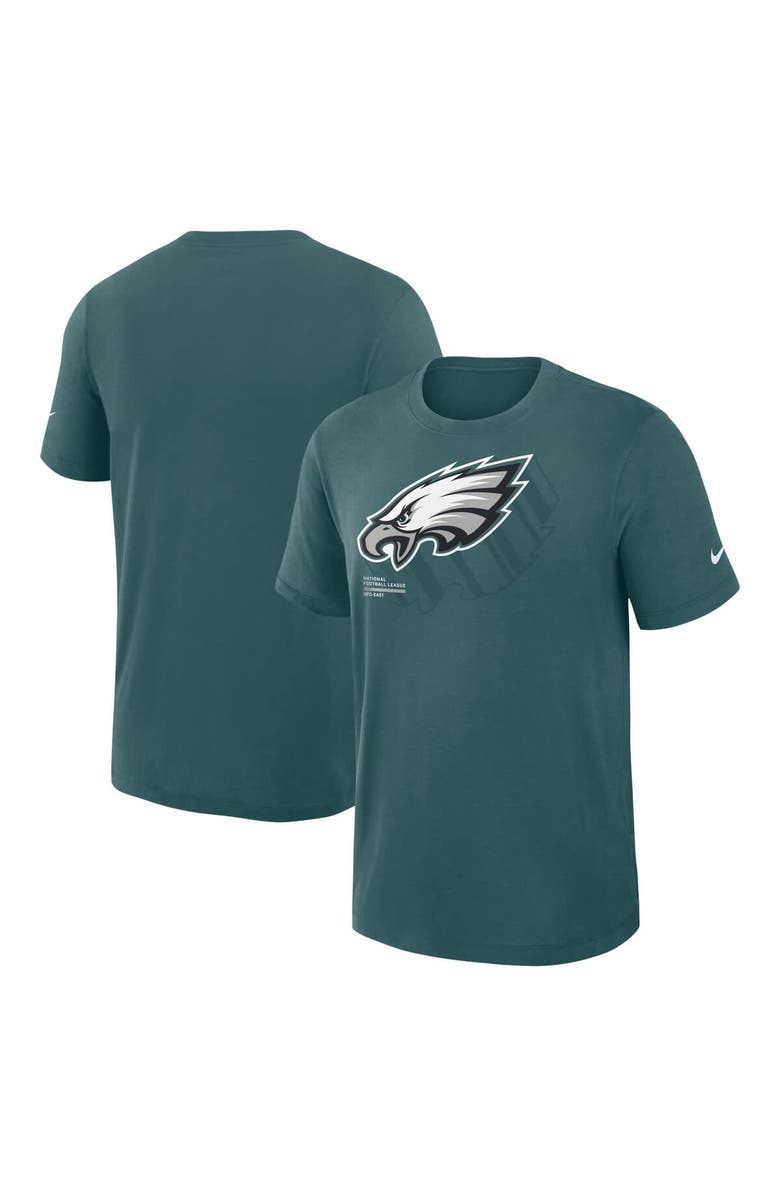 Nike Men's Nike Midnight Green Philadelphia Eagles Left End Run Slub Performance T-Shirt, Alternate, color, Green