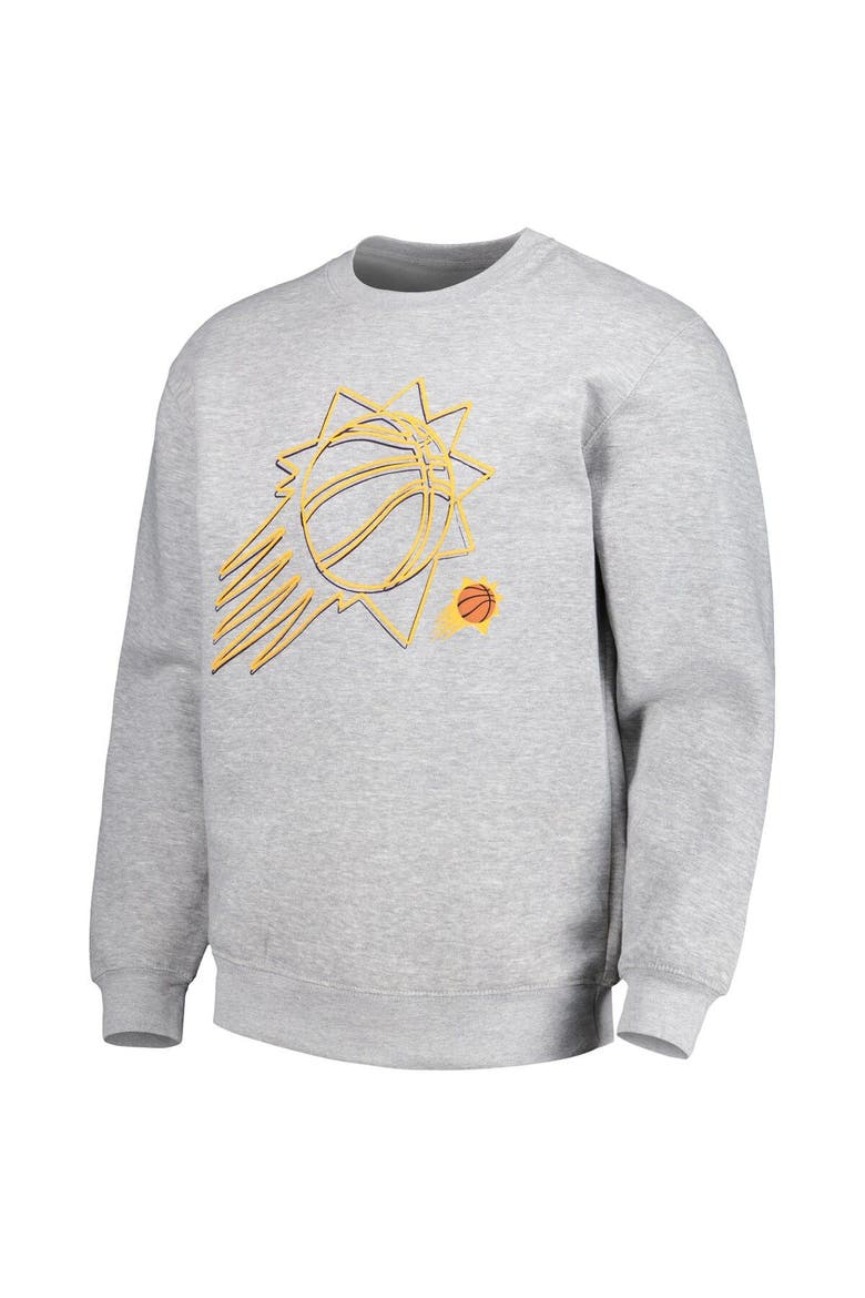 Unisex Stadium Essentials  Heather Gray Phoenix Suns Element Logo Pop Pullover Sweatshirt, Alternate, color, Heather Gray