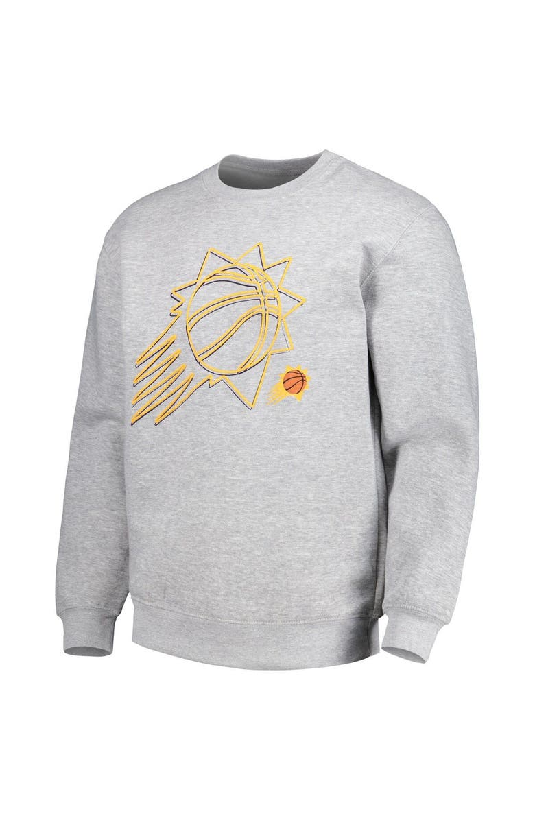 Stadium Essentials Unisex Stadium Essentials  Heather Gray Phoenix Suns Element Logo Pop Pullover Sweatshirt, Alternate, color, Heather Gray