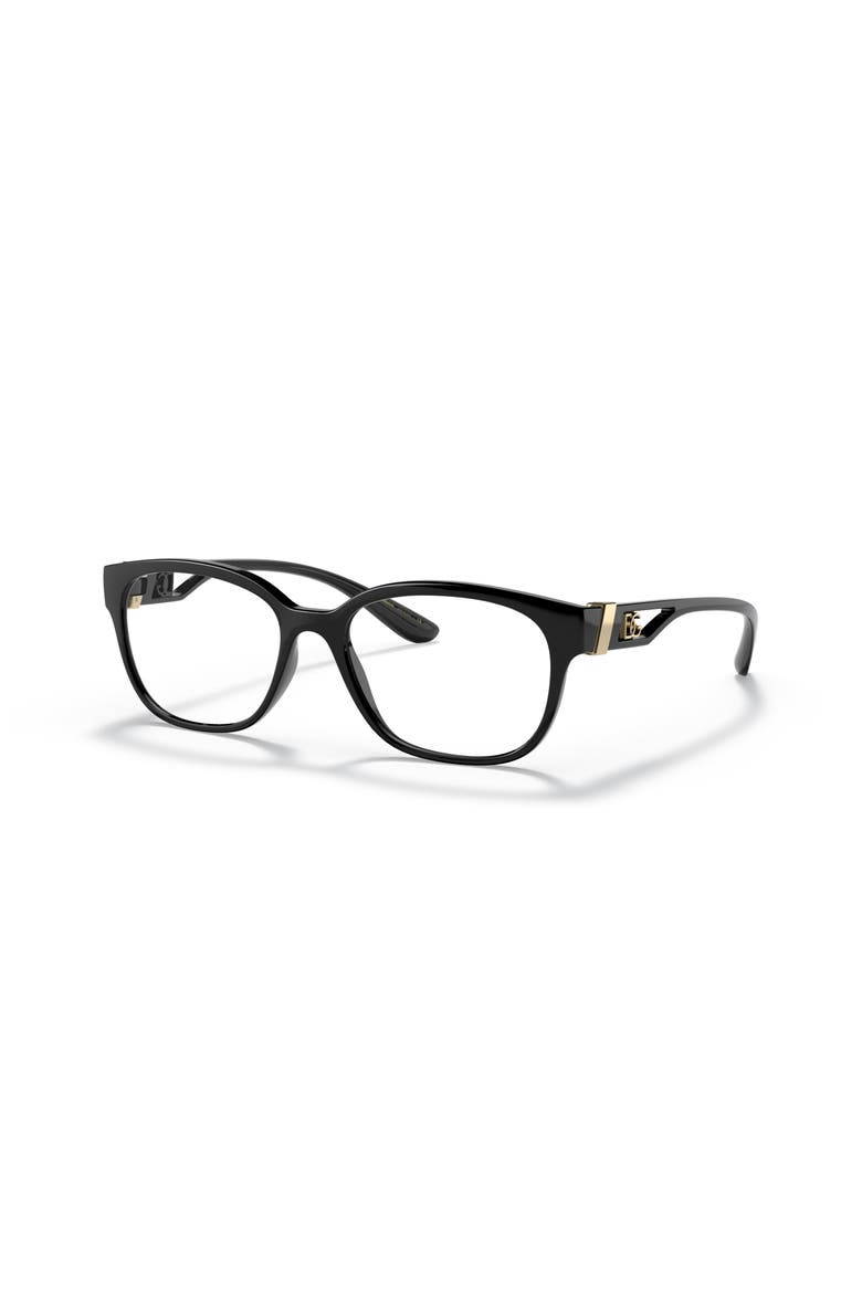 54mm Square Optical Glasses, Main, color, BLACK