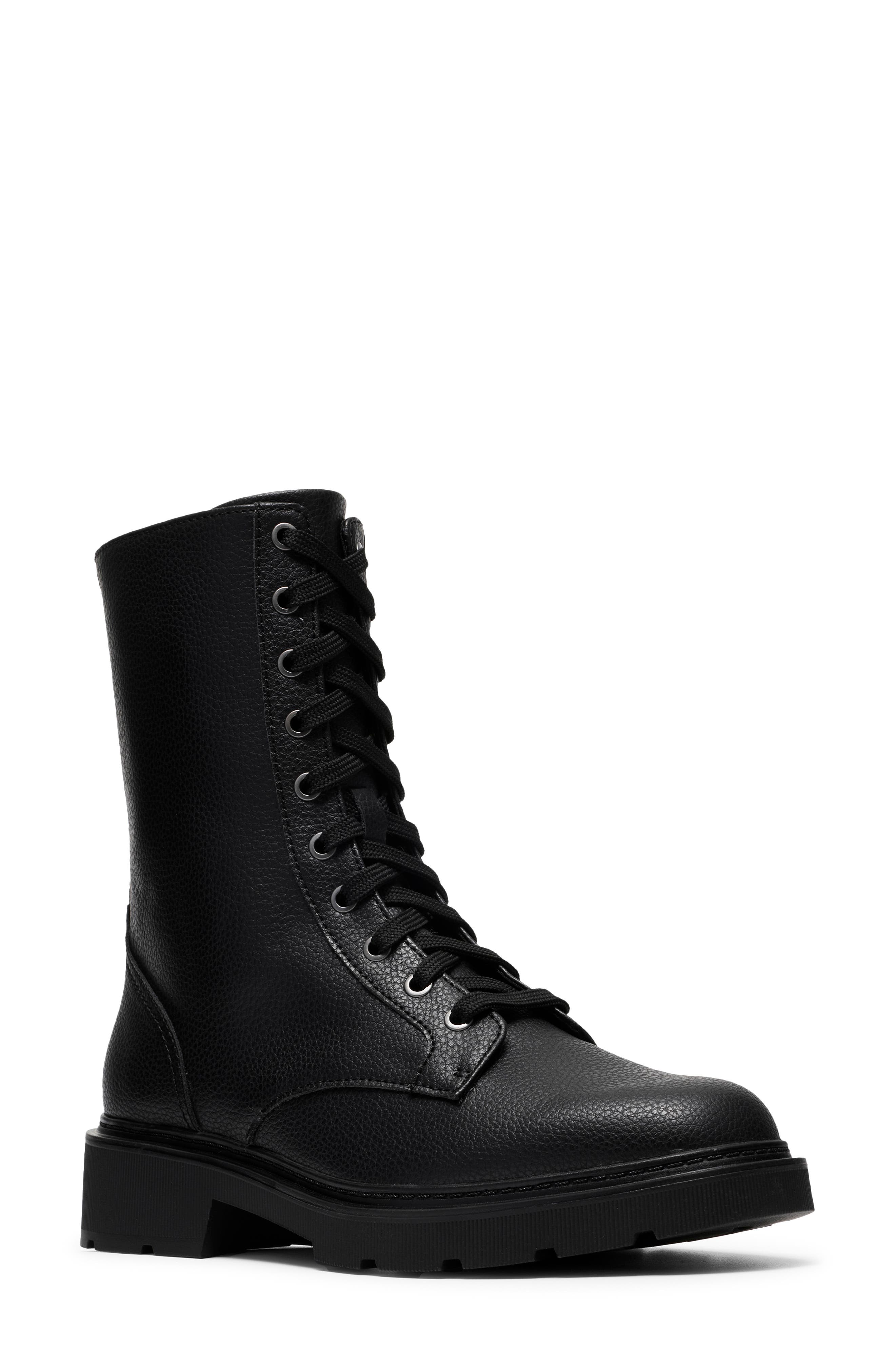 Lauryl Style Faux Leather Lace-Up Boot