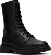 Clarks® Lauryl Style Faux Leather Lace-Up Boot