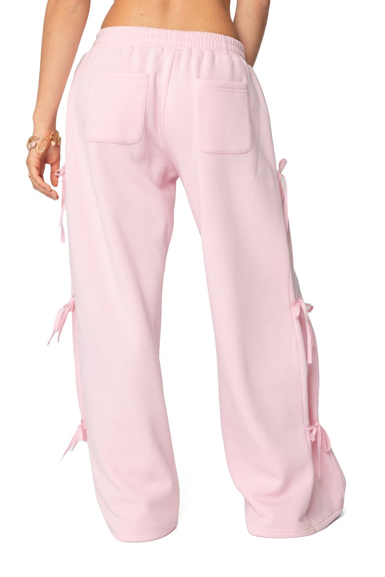 Claudette Bow Wide Leg Sweatpants, Alternate, color, PINK