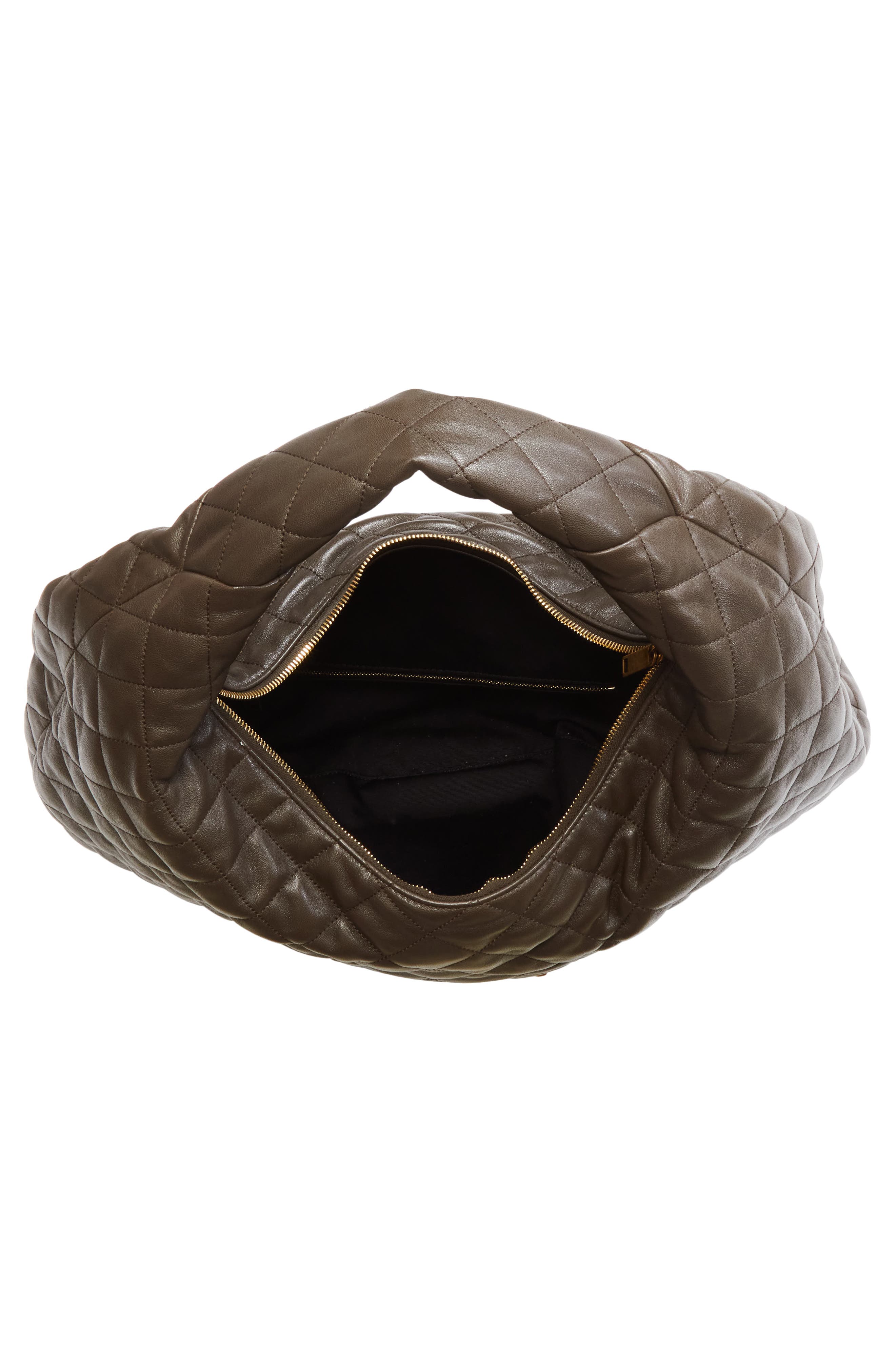 Icare Quilted Leather Hobo Bag, Alternate, color, LIGHT MUSK