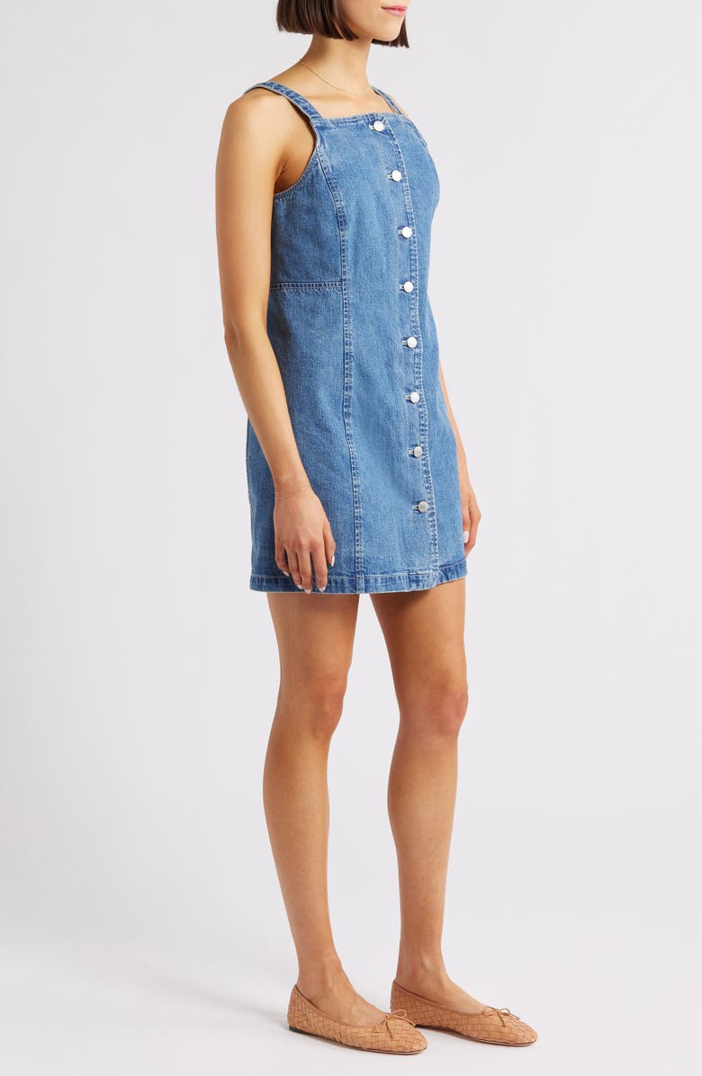 Alex Mill Alexis Button-Up Denim Minidress, Alternate, color, Paris Medium Wash