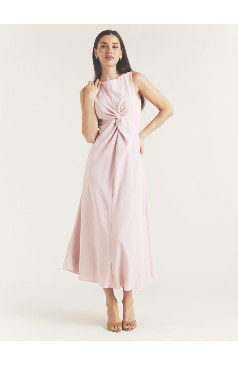 Six Stories Daphne Knot Detail Sleeveless Midi Dress, Main, color, Lilac