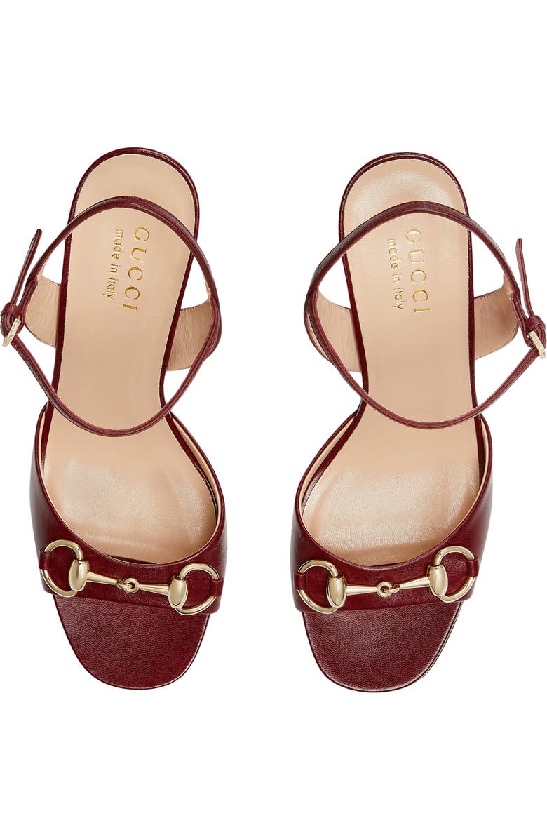 Gucci Lady Horsebit Sandal, Alternate, color, Lacquer