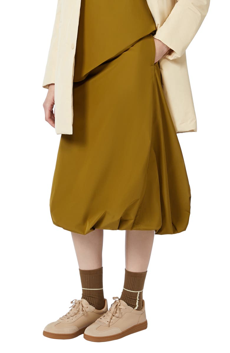 MM by Max Mara Emery Bubble Hem Midi Skirt, Alternate, color, Olive Green