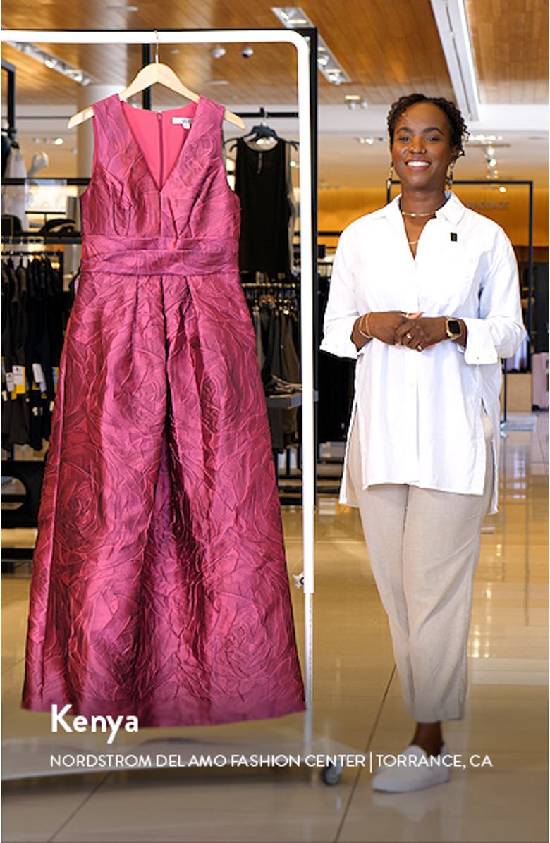 Mariah Crinkle Pleated Gown