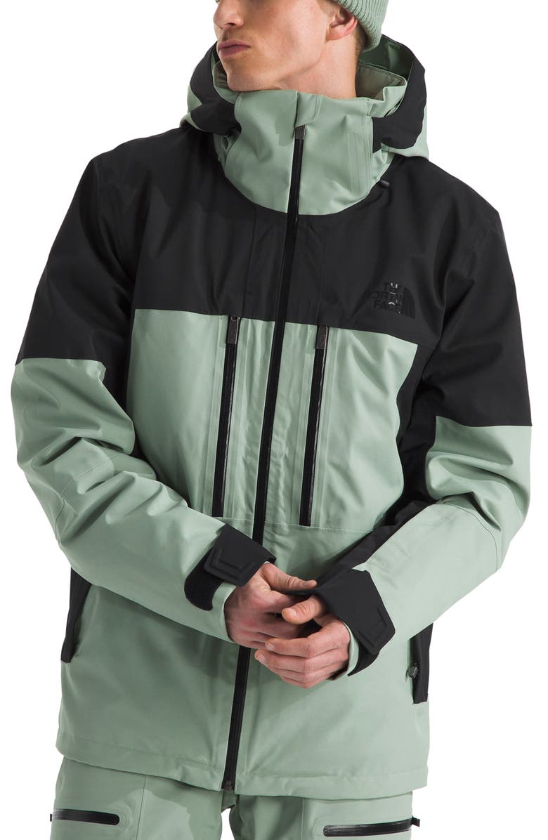 The North Face Chakal Waterproof Hooded Jacket, Main, color, Slate Moss/ Tnf Black