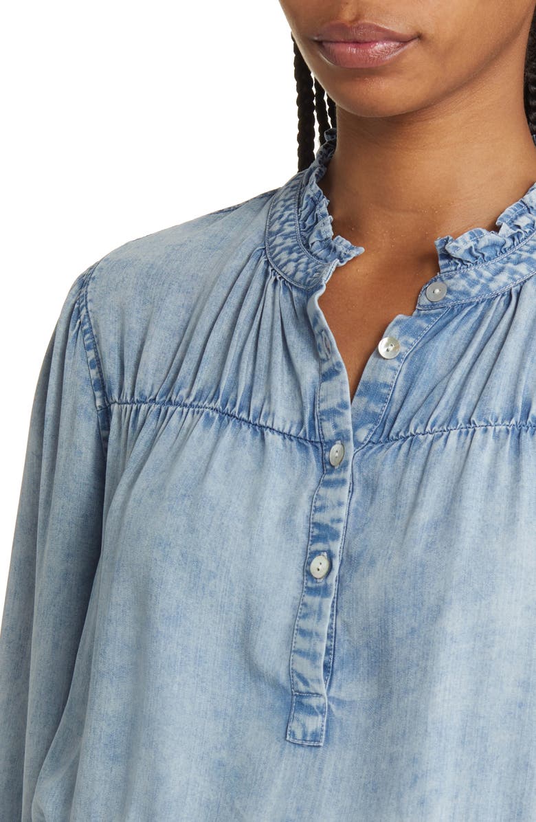 Rails Shawna Smocked Waist Chambray Minidress, Alternate, color,