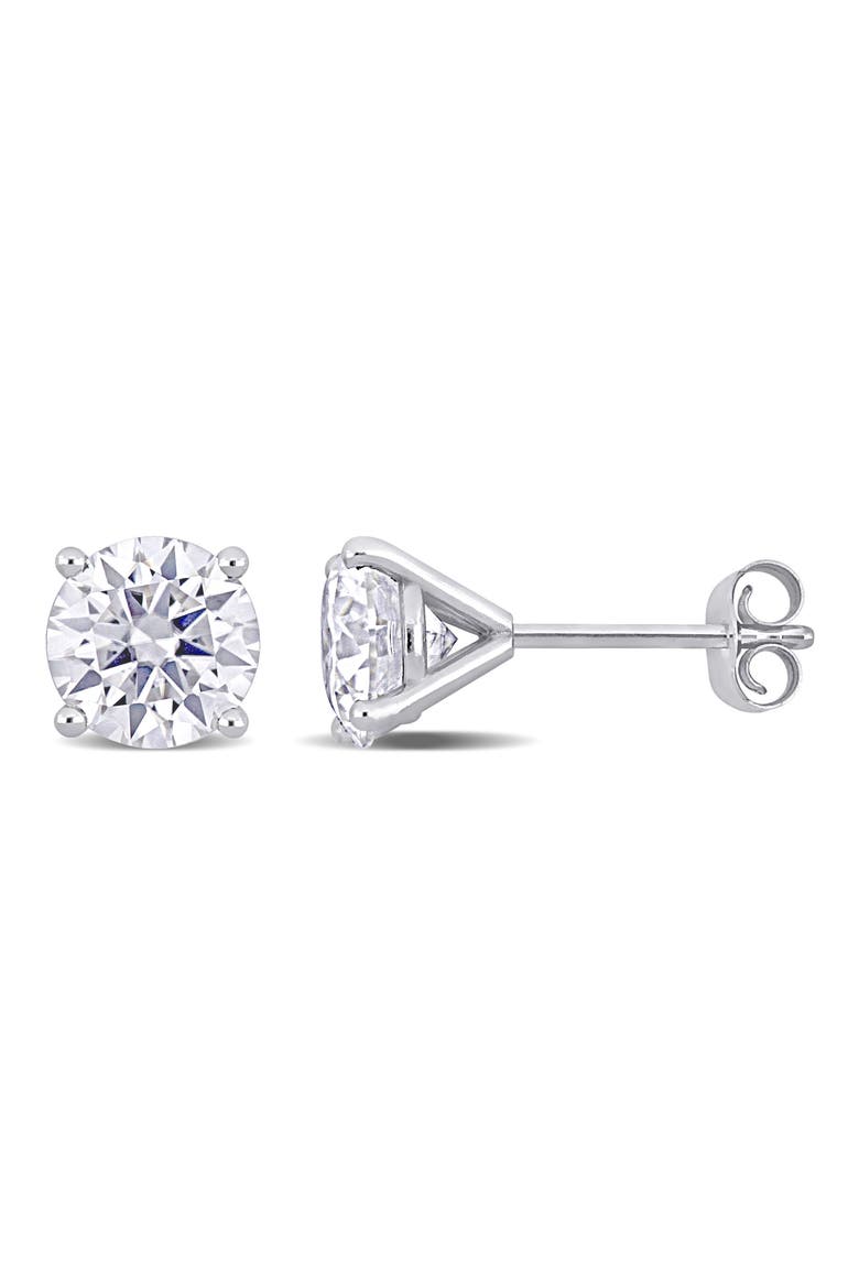 Lab Created Moissanite Stud Earrings, Main, color, WHITE