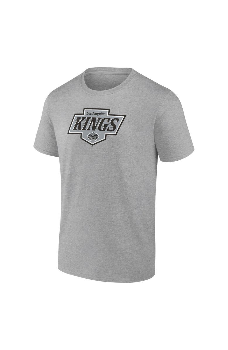 FANATICS Men's Fanatics Heather Gray Los Angeles Kings New Primary Logo T-Shirt, Alternate, color, 