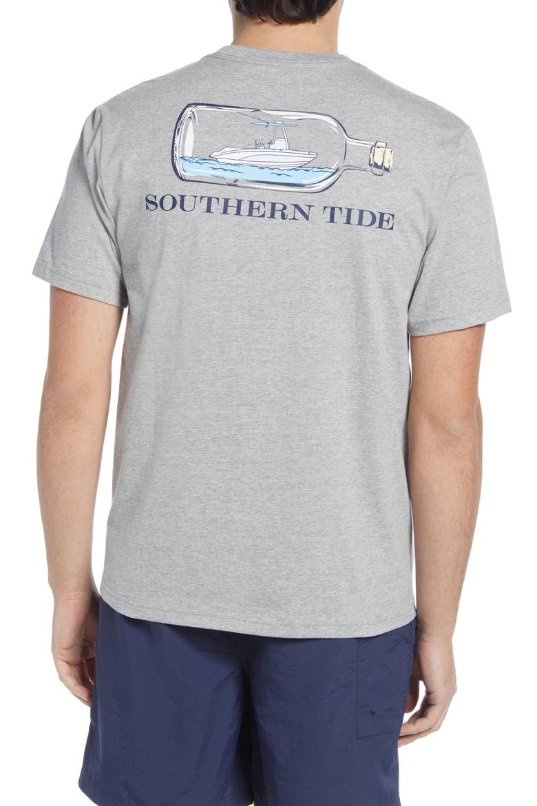 Boat in a Bottle Pocket Graphic Tee, Alternate, color, HEATHER GREY