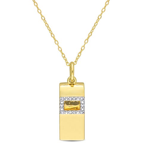 Whistle Charm Diamond Accent Pendant Necklace