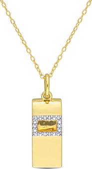 Julianna B. Whistle Charm Diamond Accent Pendant Necklace