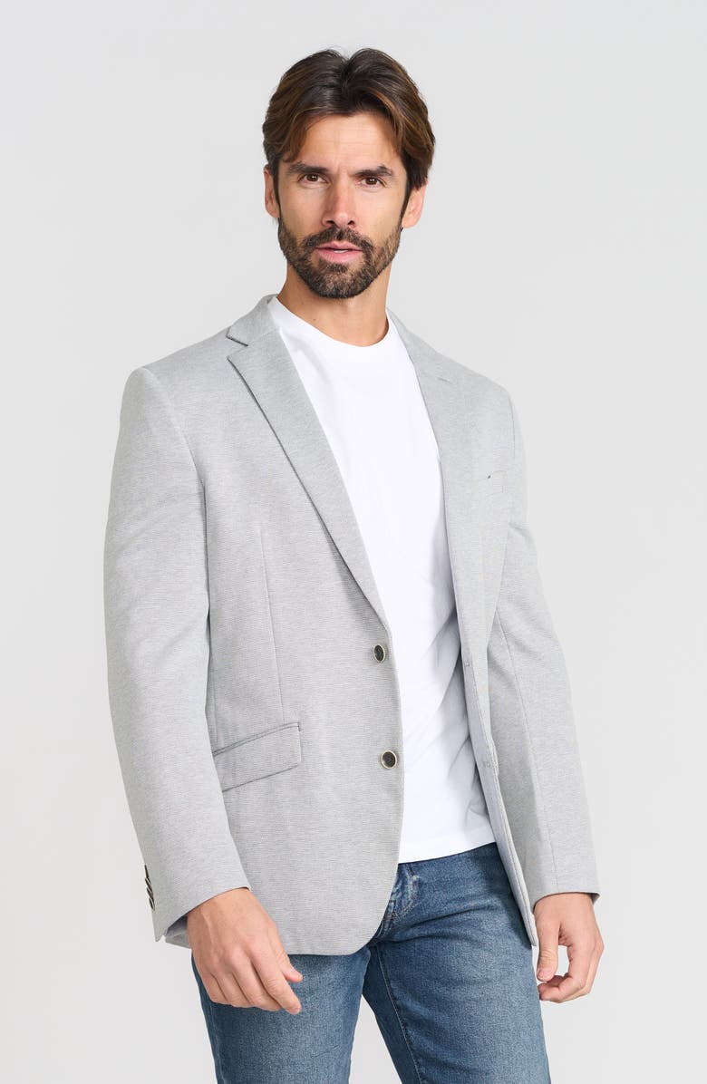 SAVILE ROW CO Textured Neat Knit Sport Coat, Alternate, color, Grey