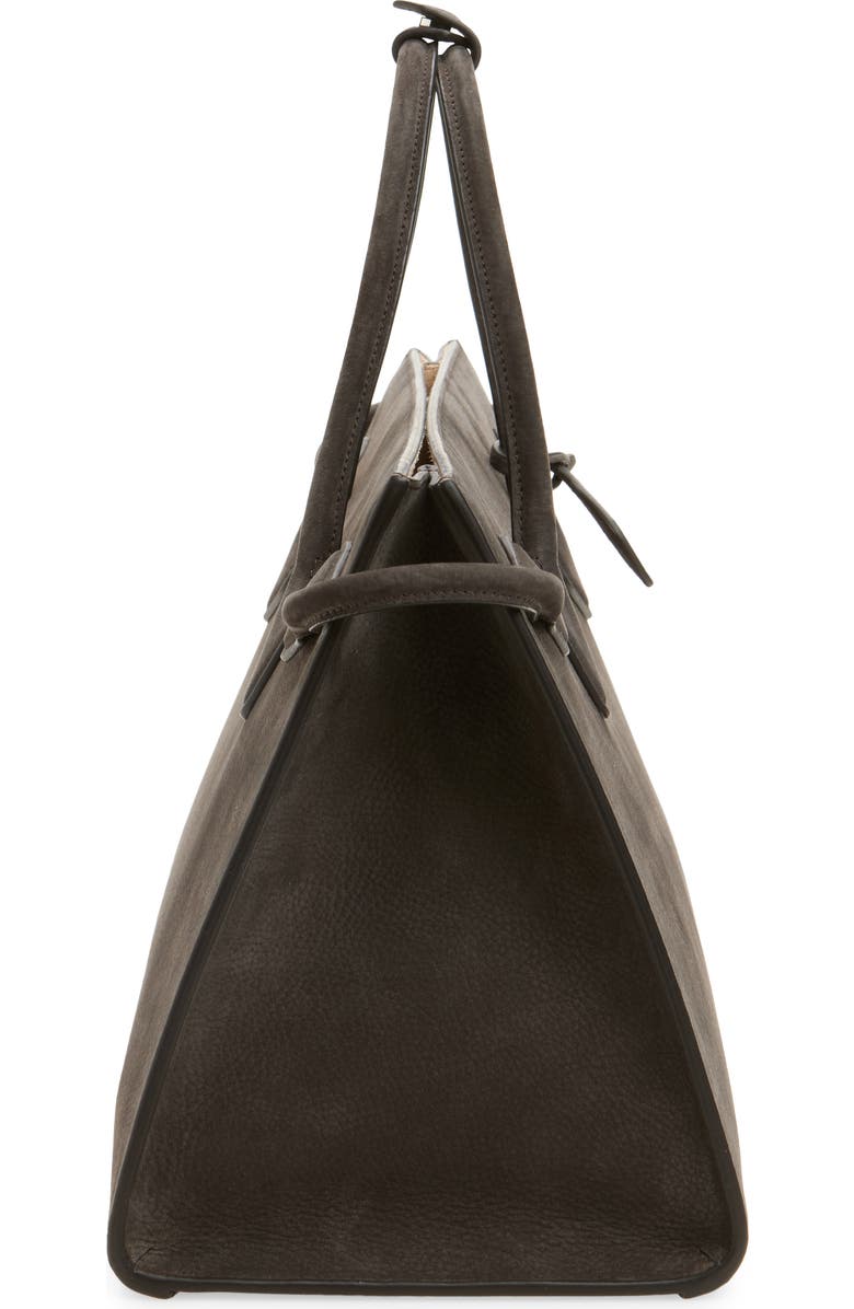 Alaïa Le Teckel Suede Tote, Alternate, color, Anthracite