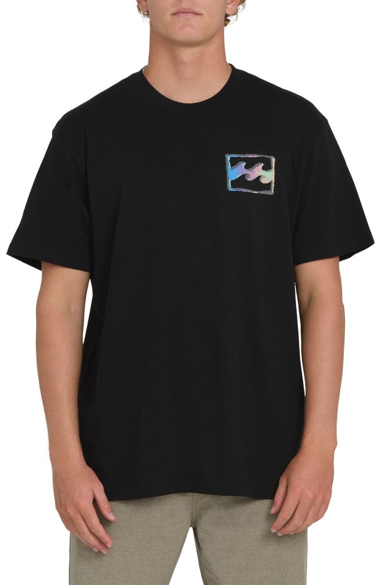 Billabong Crayon Wave Premium Graphic T-Shirt, Main, color, Black