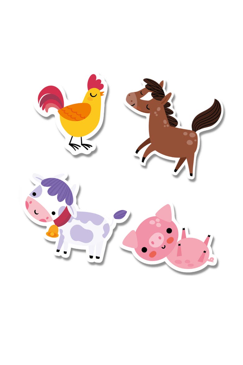 Reusable Silicone Sticker Book, Farm, Kids 3+, Alternate, color, Multicolored
