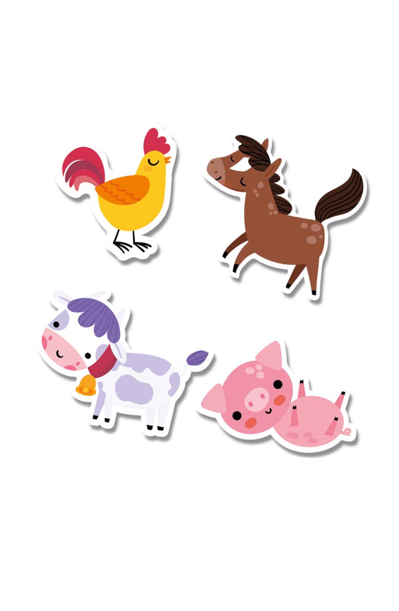 Buddy & Barney Reusable Silicone Sticker Book, Farm, Kids 3+, Alternate, color, Multicolored