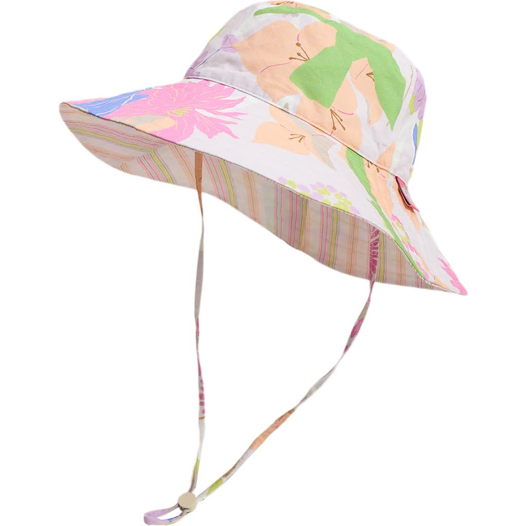 Lost Pattern Nyc Frida X Lost Pattern "frida's Garden" Cotton Reversible Sun Hat In Multi