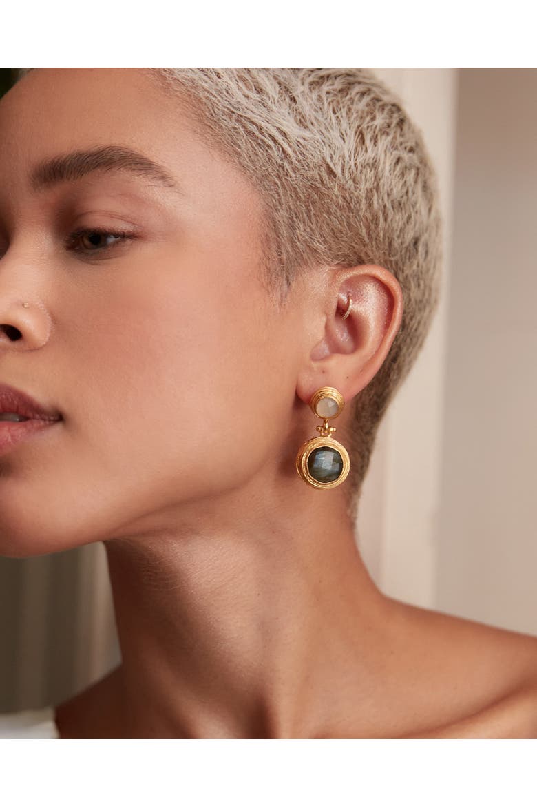 Lilis Drop Earrings, Alternate, color, Brass