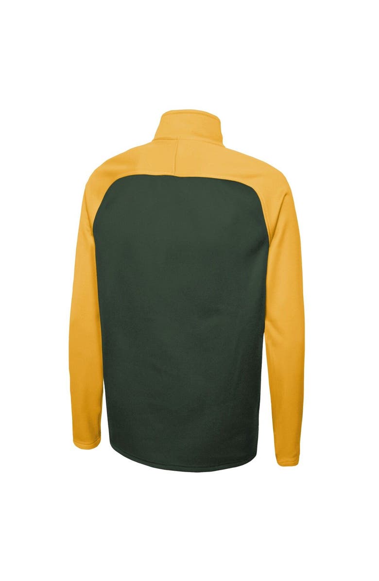 New Era Men's New Era Green Green Bay Packers Combine Authentic O-Line Raglan Half-Zip Jacket, Alternate, color, 