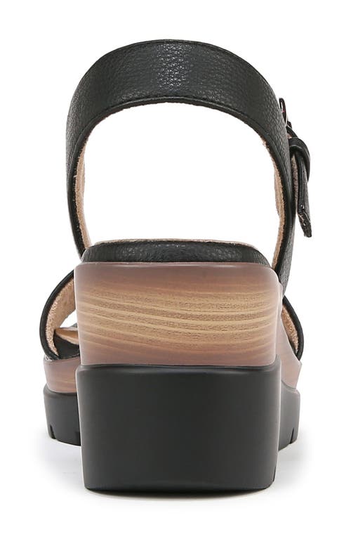 Soul Naturalizer Graciela Wedge Sandal In Black Faux Leather