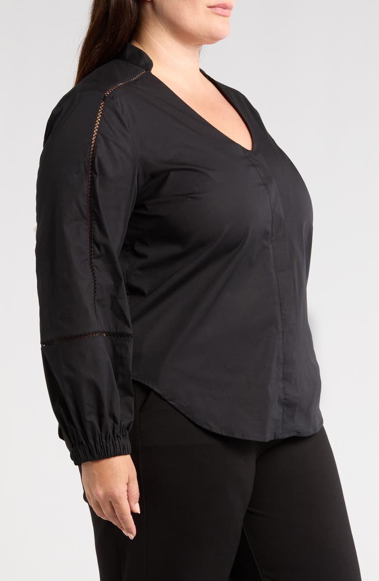 Universal Standard Saint Honoré Stretch Cotton Poplin Top, Alternate, color, 