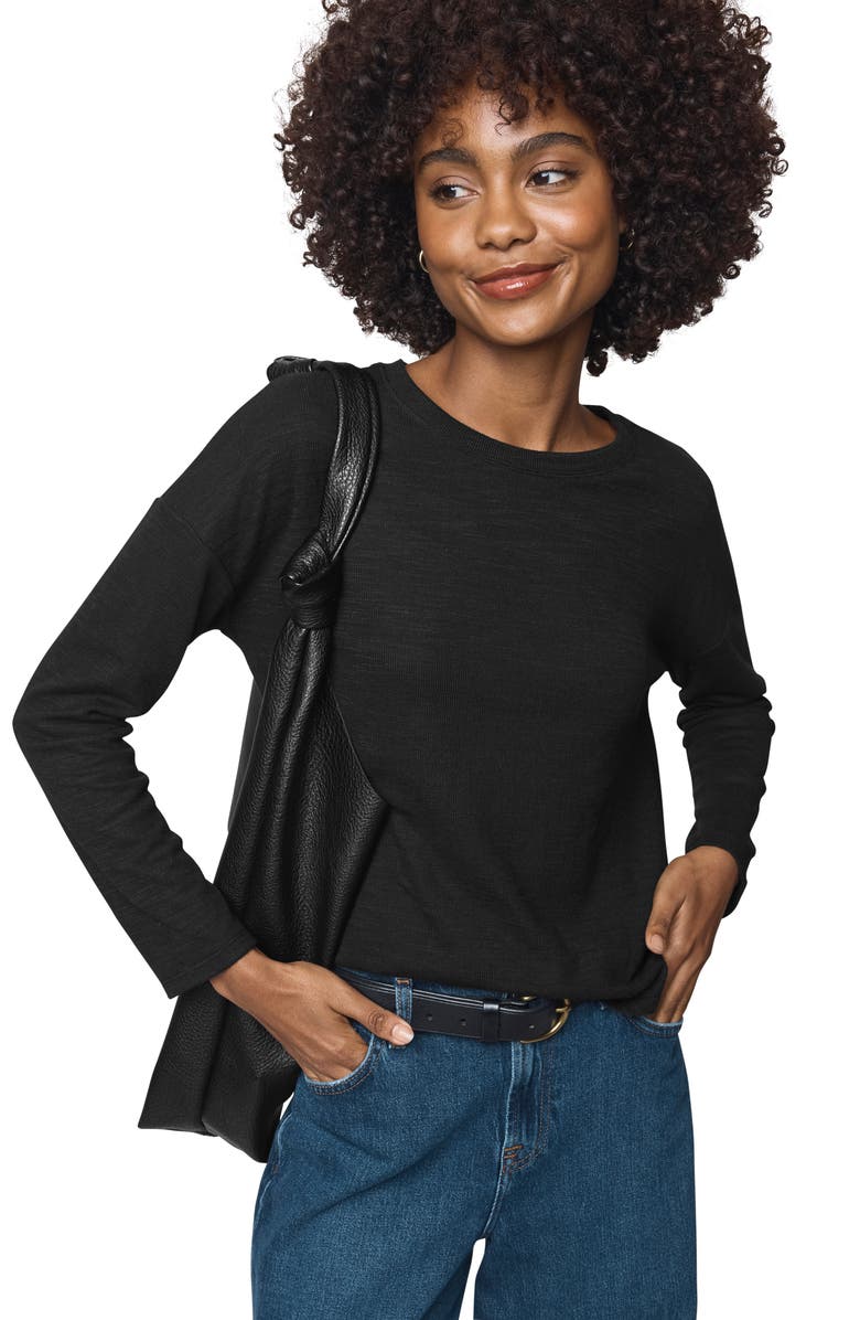 Splendid Callista Long Sleeve T-Shirt, Alternate, color, Black