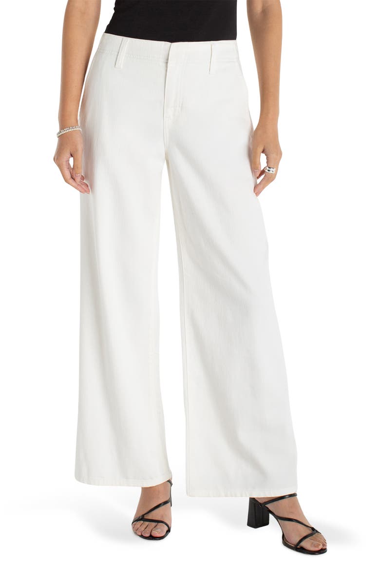 High Waist Wide Leg Jeans, Main, color, WHITE
